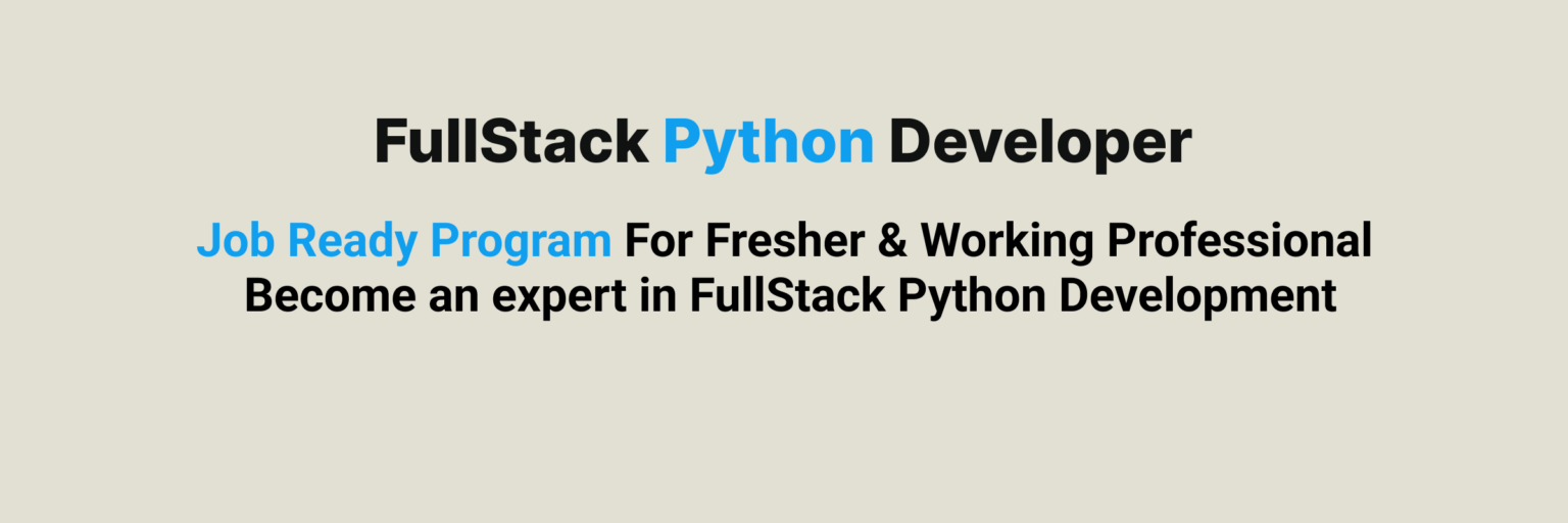 FullStack Python Developer